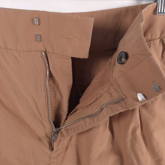 EVERLANE High Rise Straight Leg Casual Pants Pleated Belt Loops Cotton Size 4 - Picture 3 of 11